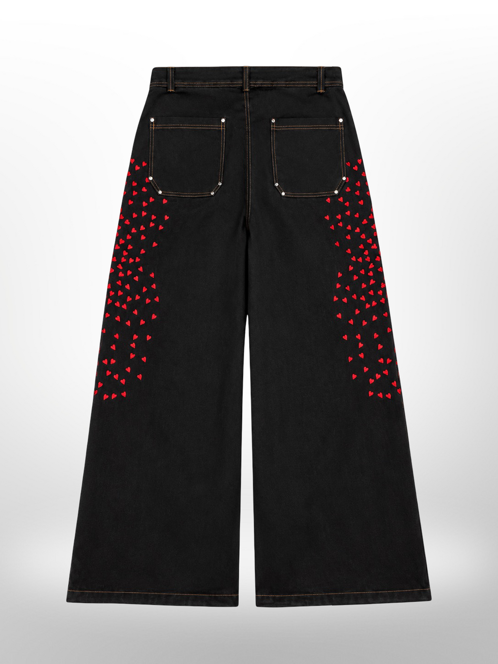 Yami hearts Japanese embroidered denim pant(Pre-booking)