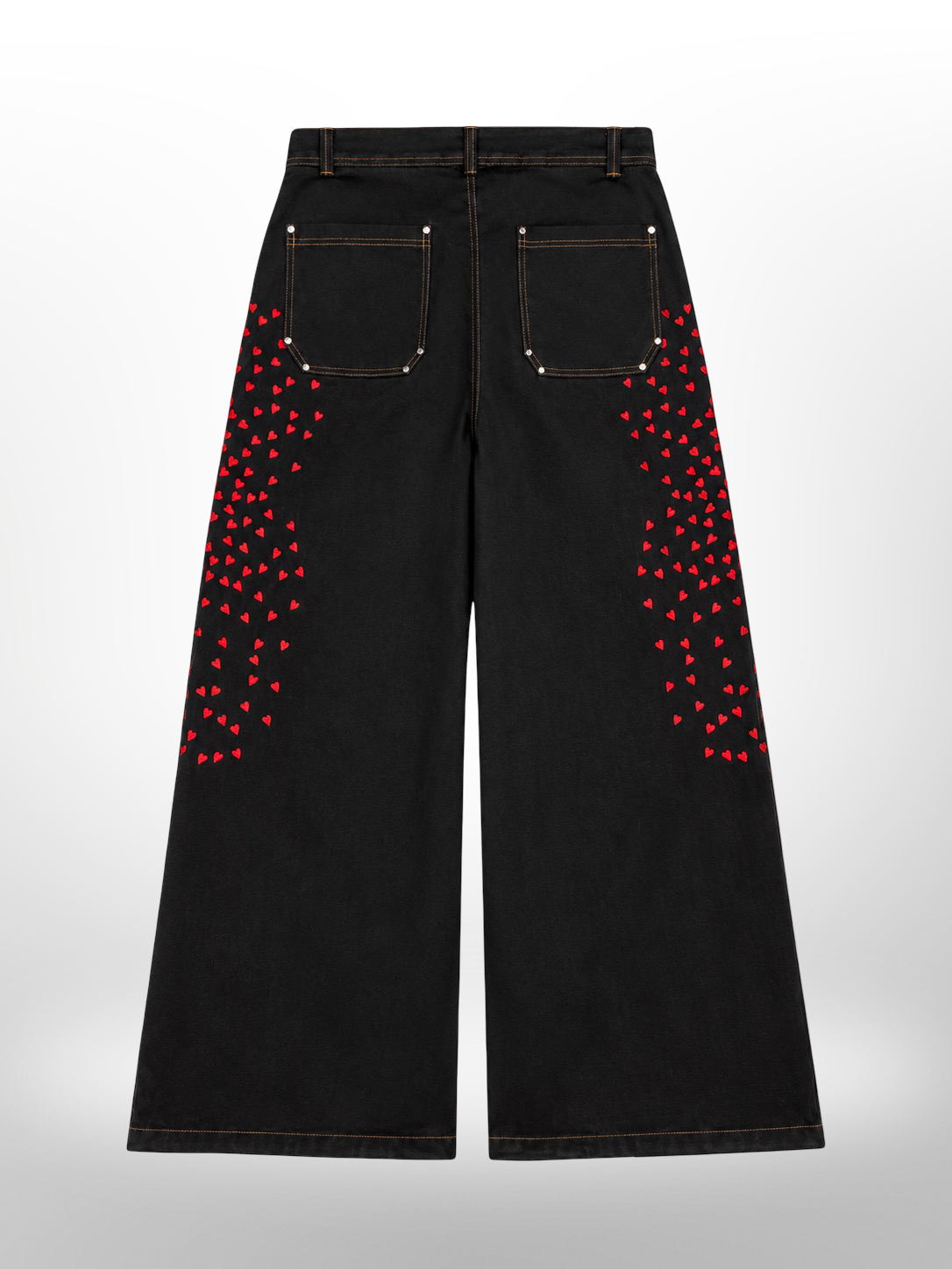 Yami hearts Japanese embroidered denim pant(Pre-booking)