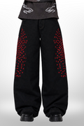 Yami hearts Japanese embroidered denim pant(Pre-booking)