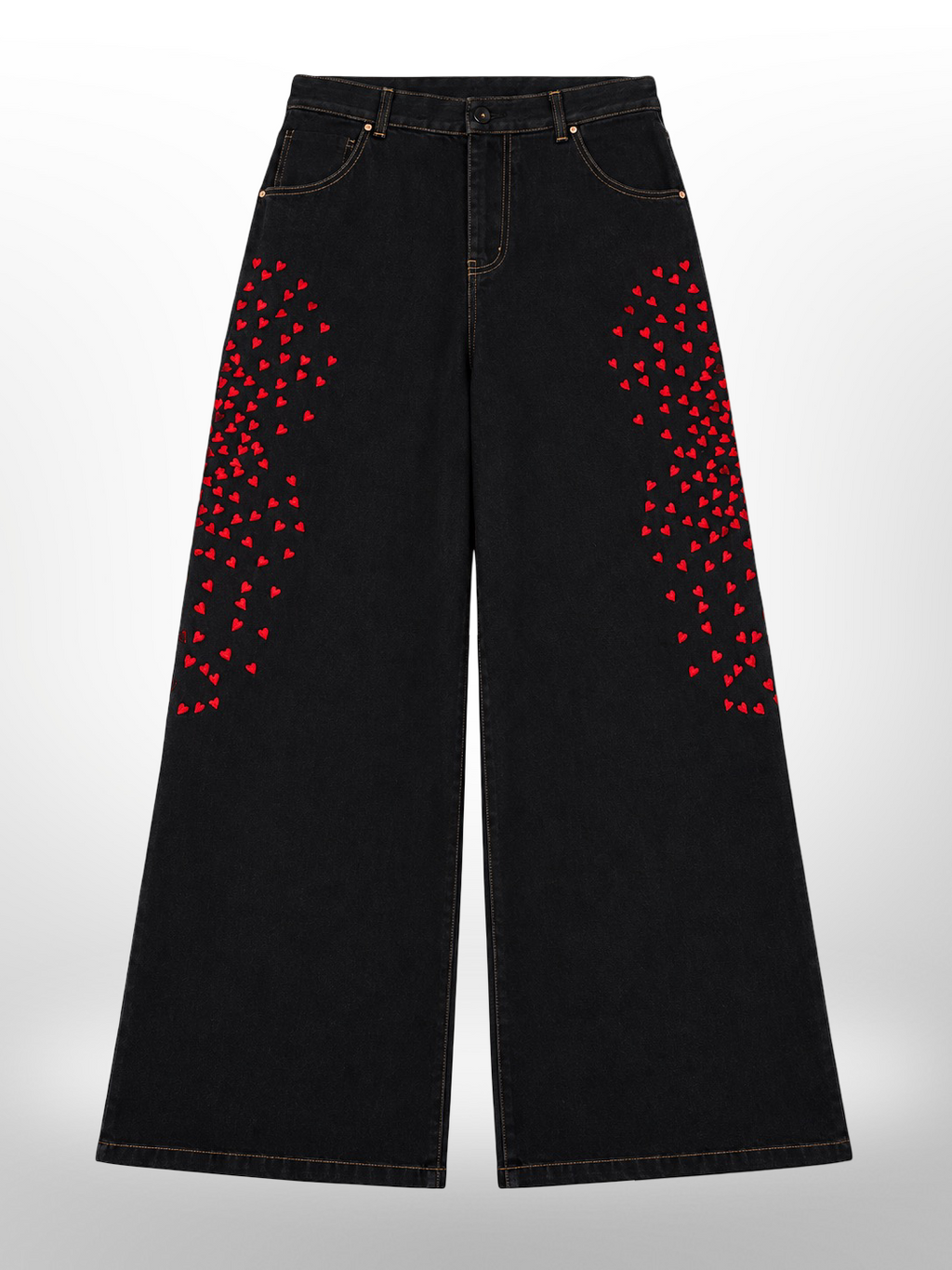 Yami hearts Japanese embroidered denim pant(Pre-booking)